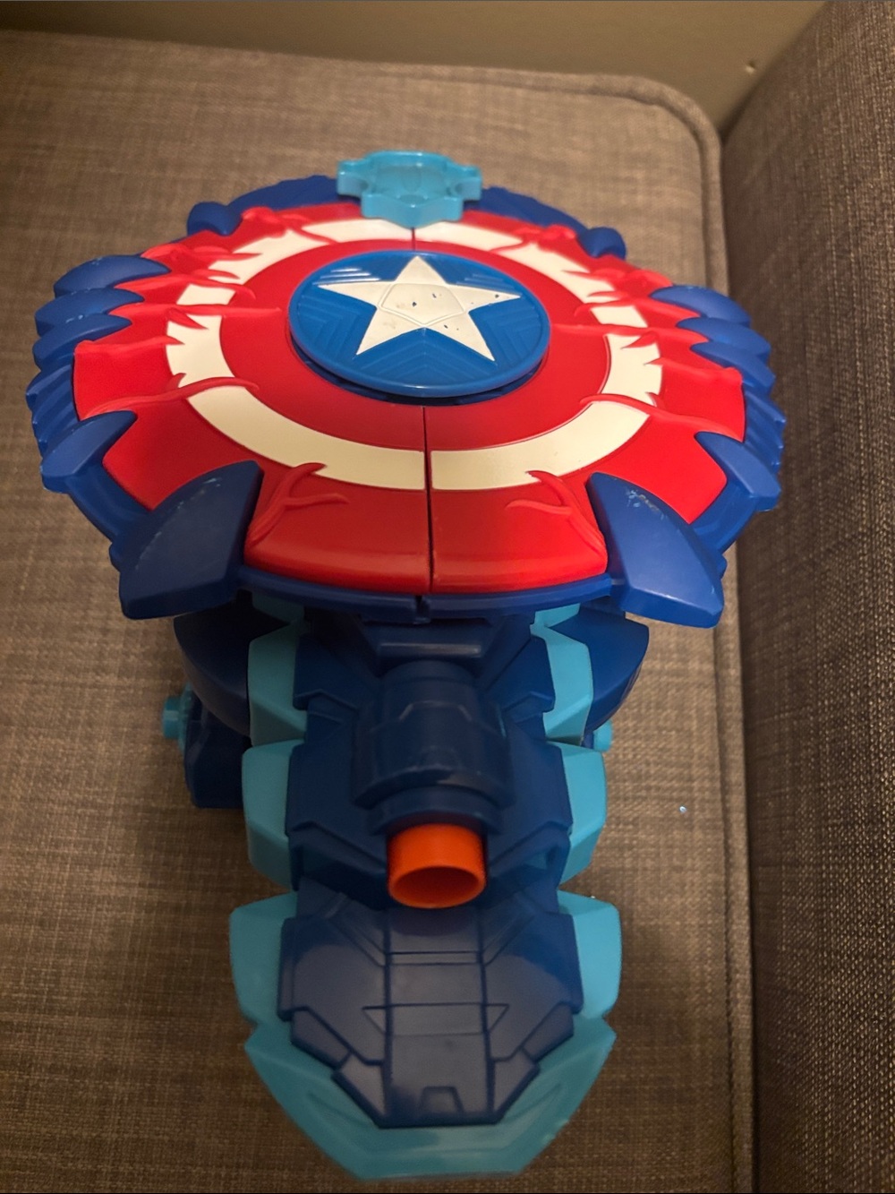 Captain America Shield Blaster Toy - Red, White, Blue